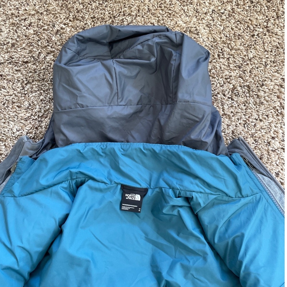 The North Face Womens DryVent Hooded Quilted Insulated Jacket Heather Grey M - Picture 5 of 16